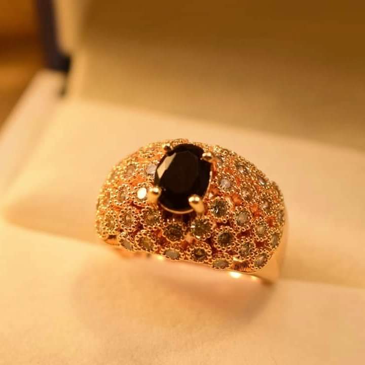 Unique Black Stone Ring