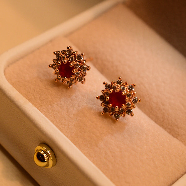 Flower Stone Earings
