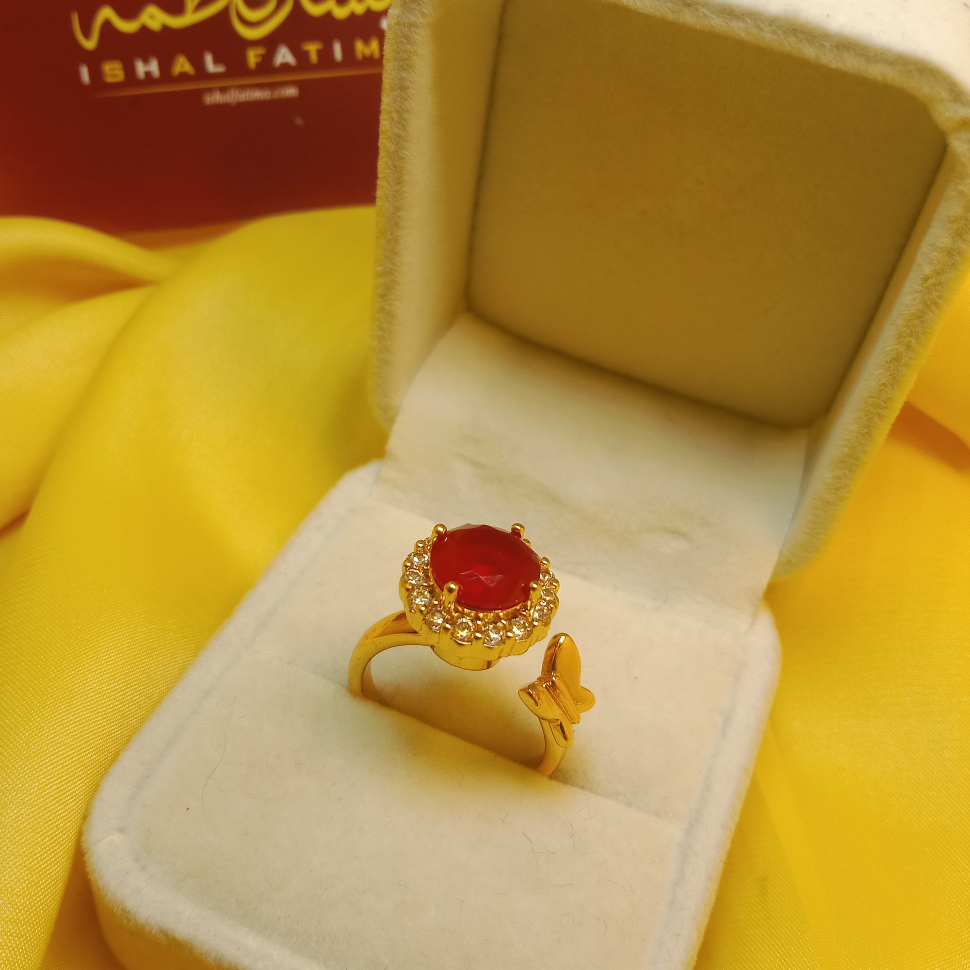 Beautiful Stone With Butterfly Ring