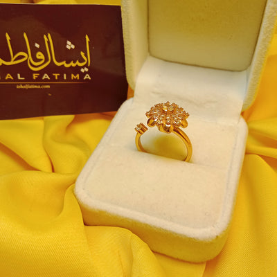 Moving Flower Gold plated Ring