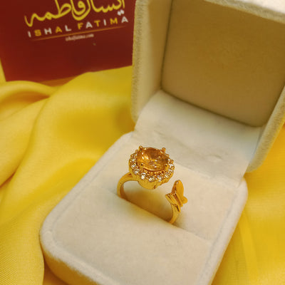 Beautiful Stone With Butterfly Ring
